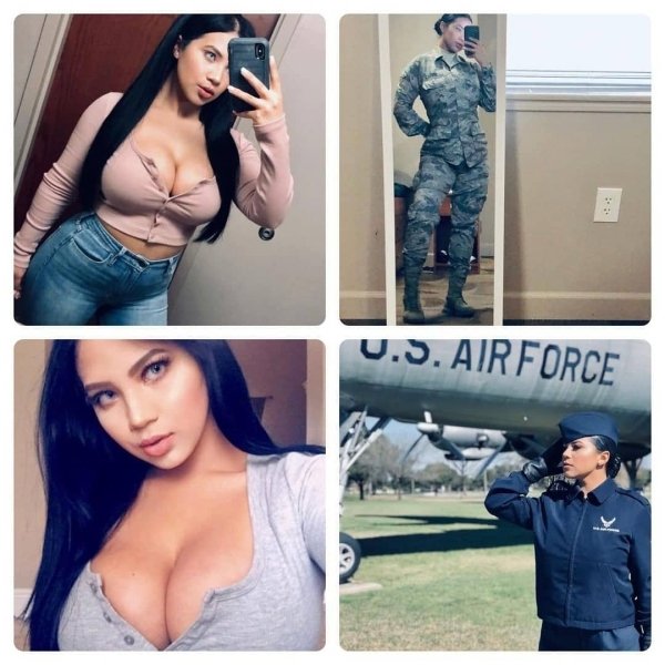 woman in unifrom black hair - U.S. Air Force