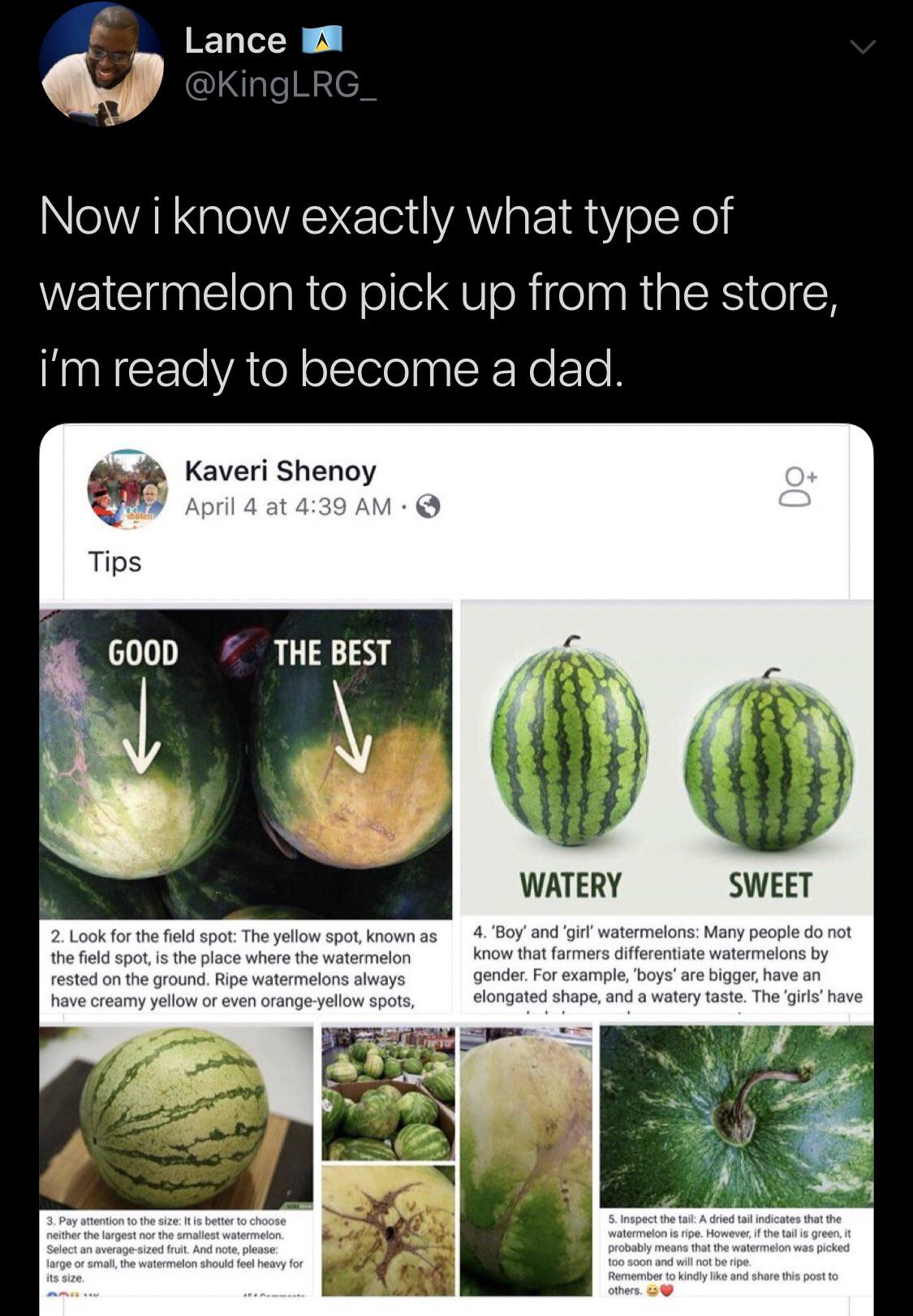 know if watermelon is good - Lance A Now i know exactly what type of watermelon to pick up from the store, i'm ready to become a dad. Kaveri Shenoy April 4 at Do Tips Good The Best Watery Sweet 2. Look for the field spot The yellow spot, known as the fiel