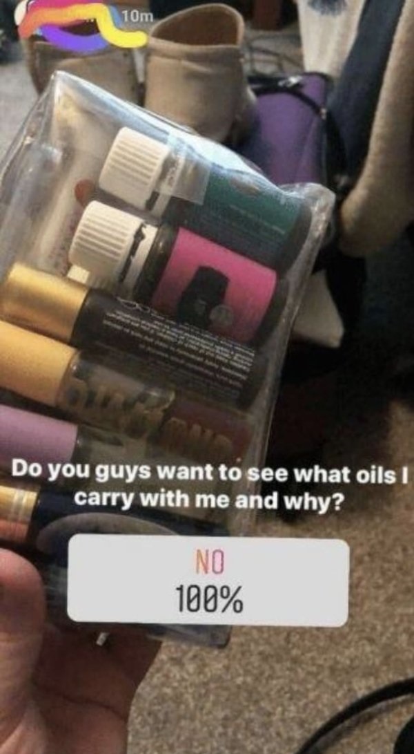 nail - 10m Do you guys want to see what oils I carry with me and why? No 100%