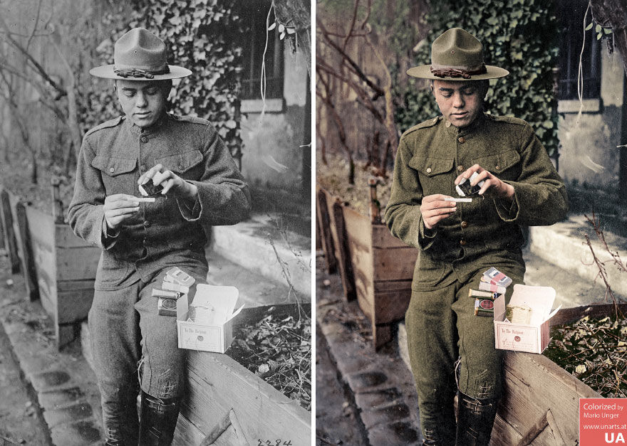 colorized vintage soldier - Colorized by Mario Unger Ua 2.2.94