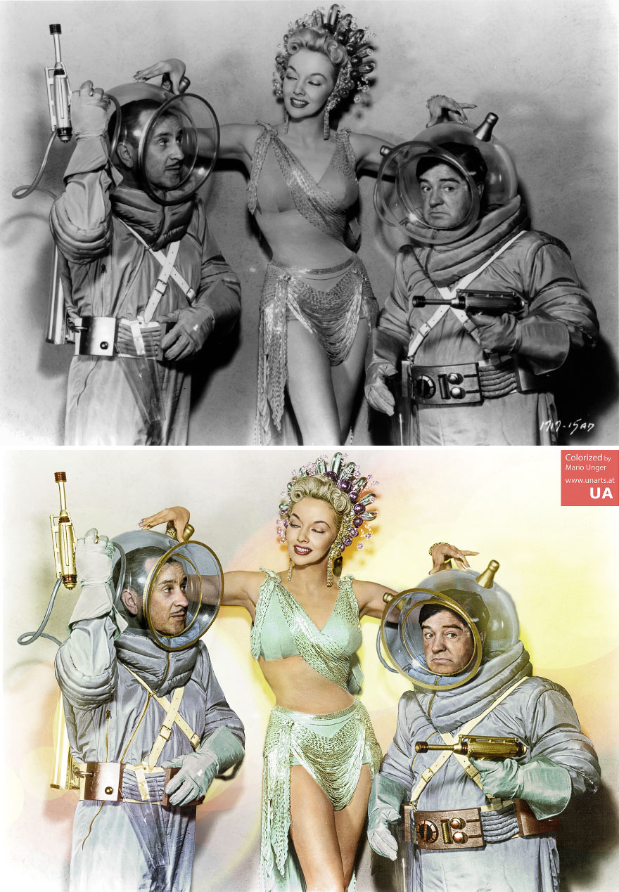 colorized vintage abbott and costello go to mars 1953 - 715 A2 Colorized by Mario Unger Ua Cari