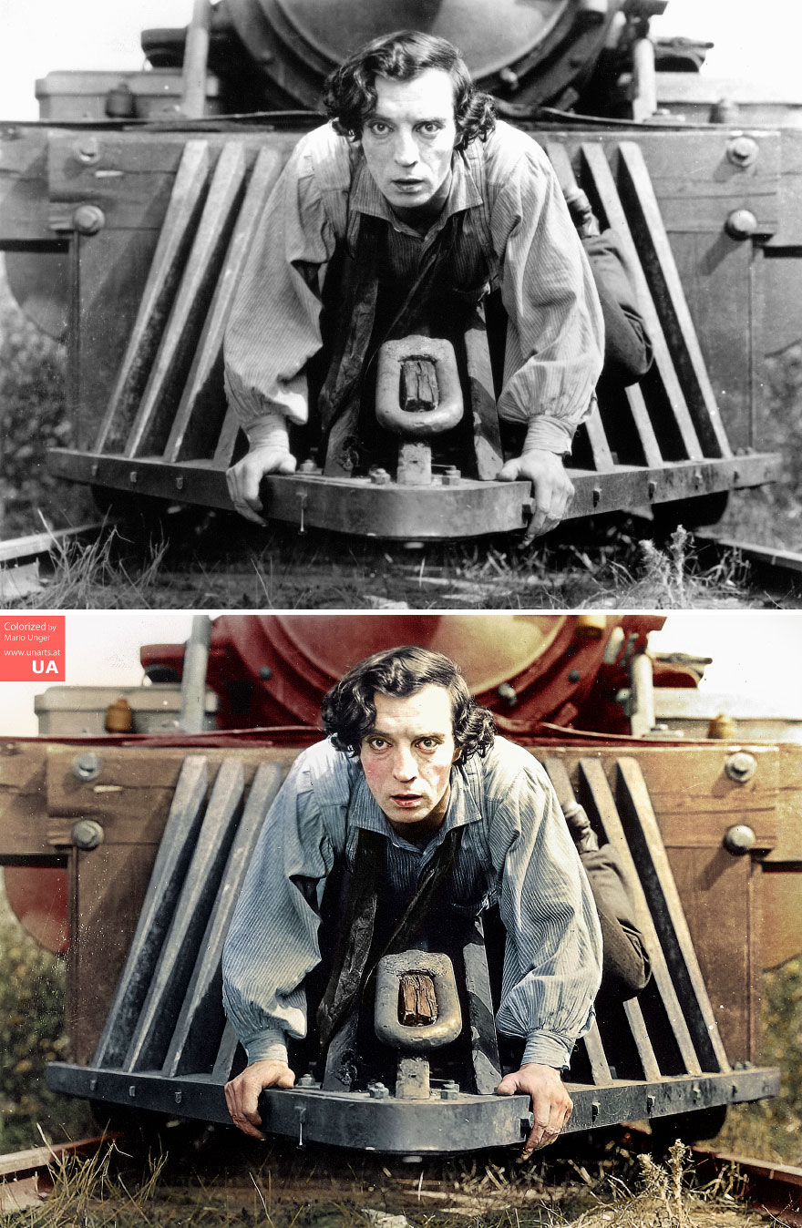 colorized vintage buster keaton the general - Colorized by Mario Unger Ua