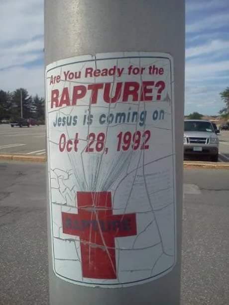 rapture 1992 - Are You Ready for the Rapture? Jesus is coming on