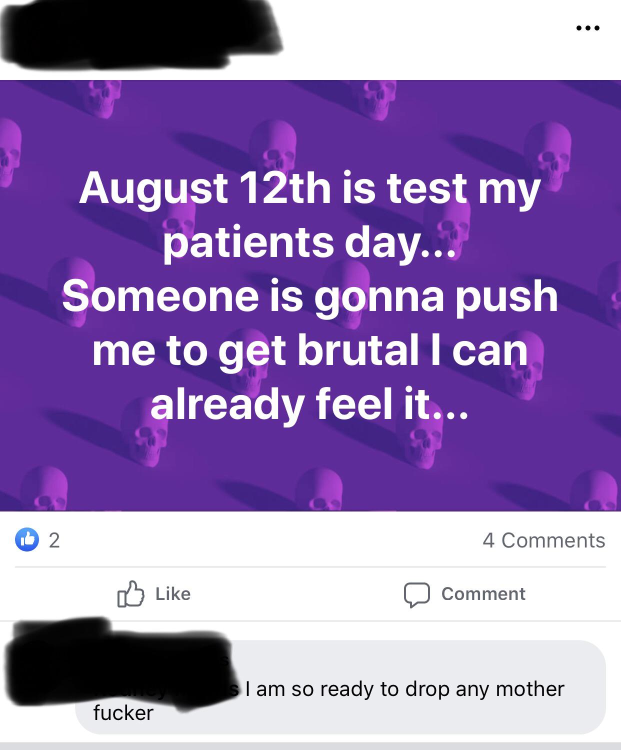 reflexion de la vida - August 12th is test my patients day... Someone is gonna push me to get brutal I can already feel it... 2 4 0 Comment I am so ready to drop any mother fucker
