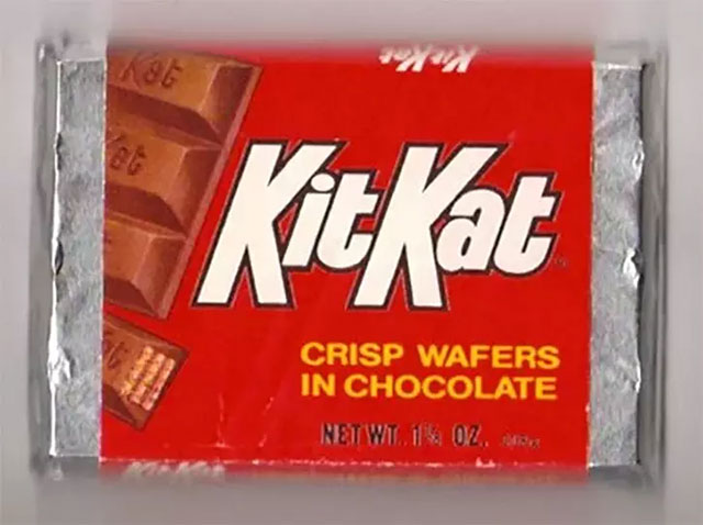 old kit kat packaging - Kitkat Crisp Wafers In Chocolate Net WW1 02