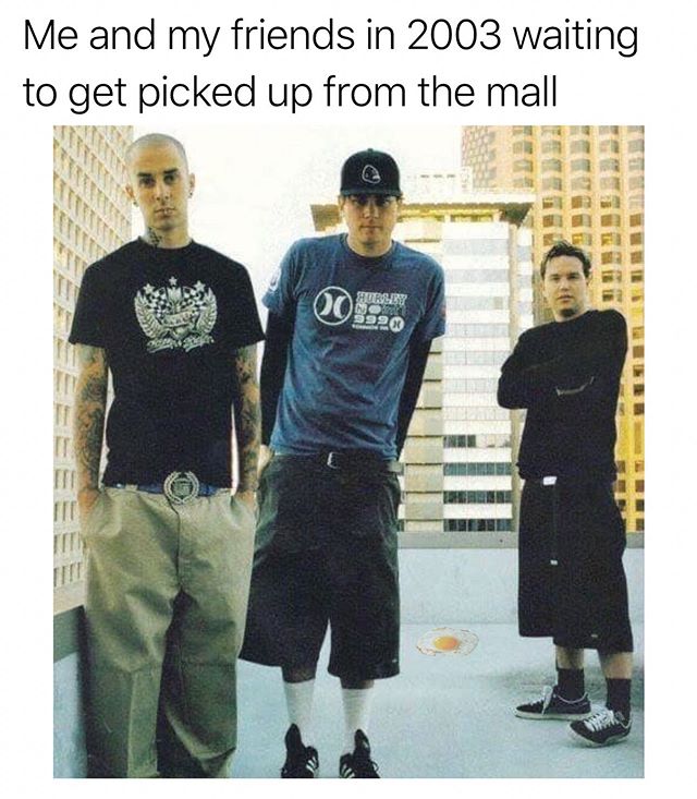 blink 182 2001 - Me and my friends in 2003 waiting to get picked up from the mall Eeeee