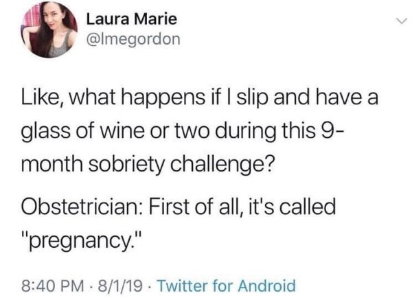 jk rowling eating a diamond - Laura Marie , what happens if I slip and have a glass of wine or two during this 9 month sobriety challenge? Obstetrician First of all, it's called pregnancy. 8119 Twitter for Android