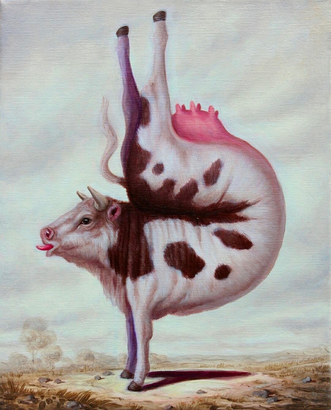 painting surrealism cow