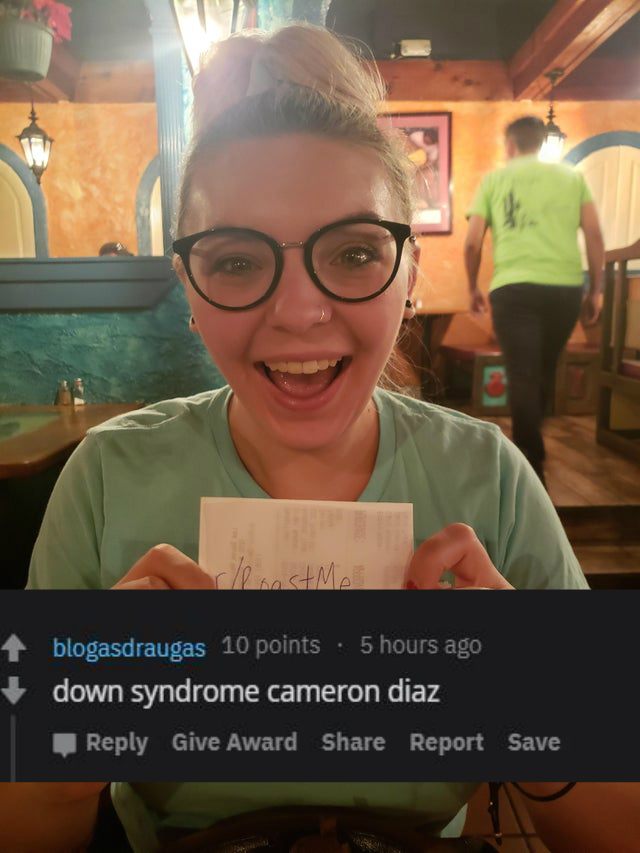 reddit roast me -down syndrome cameron diaz