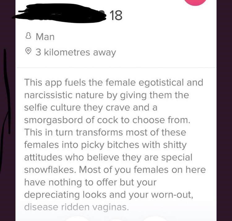 This app fuels the female egotistical and narcissistic nature by giving them the selfie culture they crave and a smorgasbord of cock to choose from. This in turn transforms most of these females into picky bitches with s