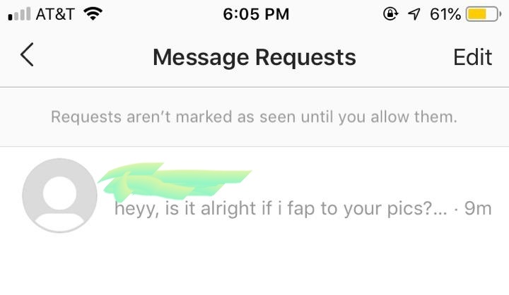 oh hey, is it alright if I fap to your pics?