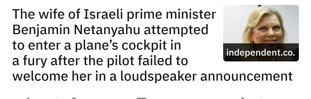 smile - The wife of Israeli prime minister Benjamin Netanyahu attempted to enter a plane's cockpit in a fury after the pilot failed to welcome her in a loudspeaker announcement independent.co.