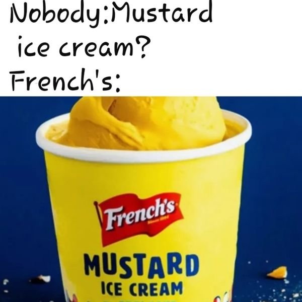 wtf pics -junk food - NobodyMustard ice cream? French's French's Mustard Ice Cream