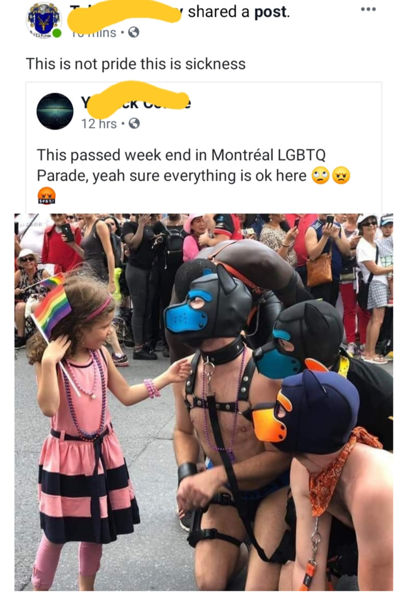 d a post wins. This is not pride this is sickness 12 hrs. This passed week end in Montral Lgbtq Parade, yeah sure everything is ok here