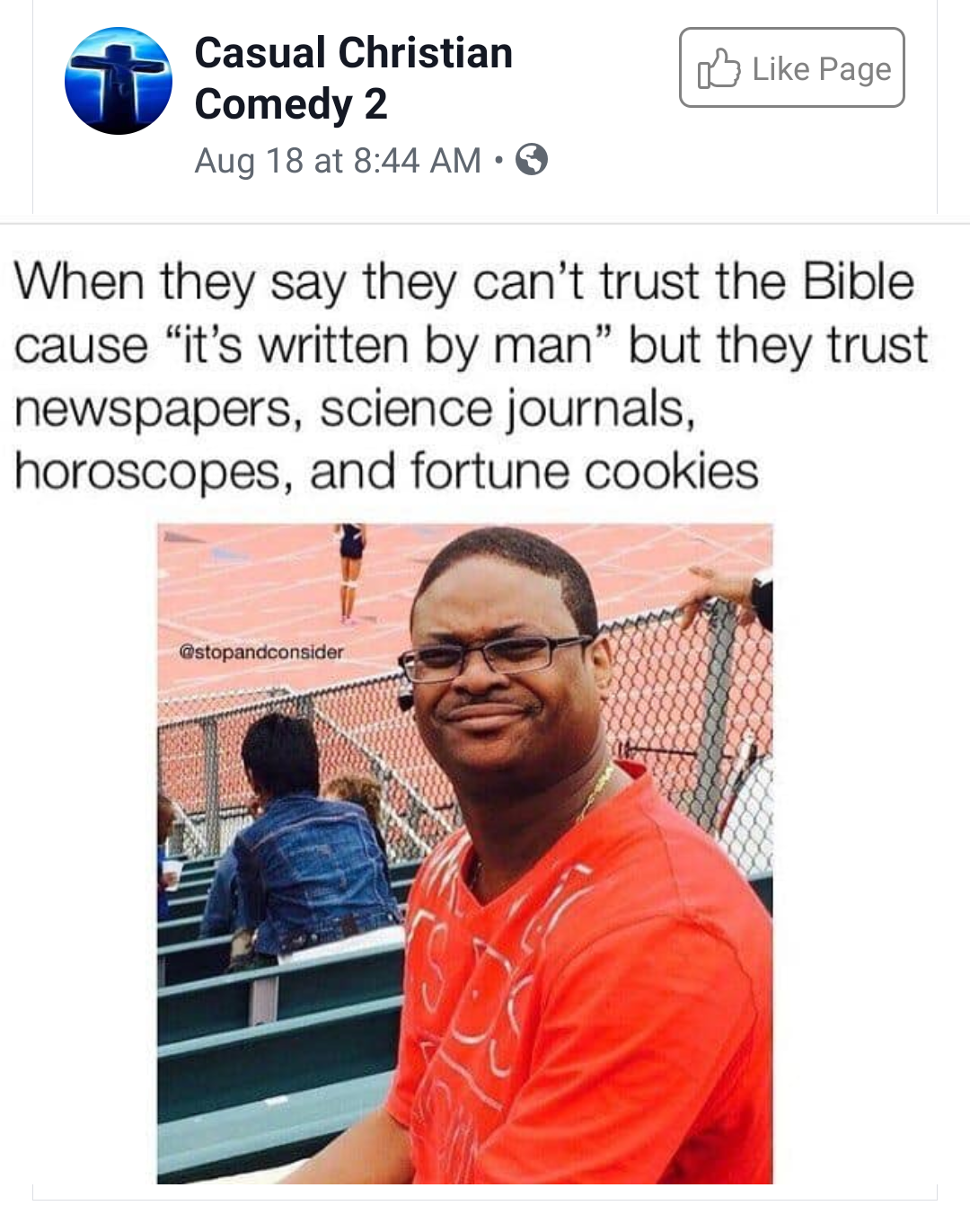 meme trap card - Page Casual Christian Comedy 2 Aug 18 at When they say they can't trust the Bible cause "it's written by man" but they trust newspapers, science journals, horoscopes, and fortune cookies Ostopandoonsider