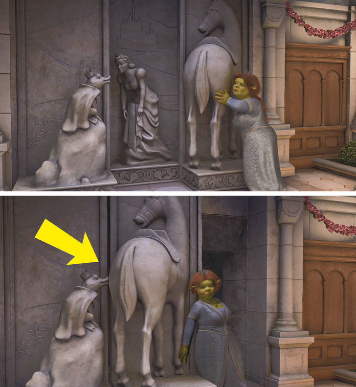 footage stills from Shrek