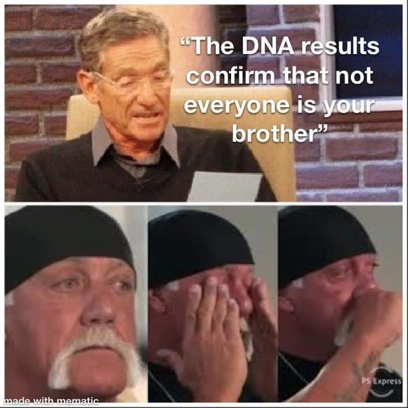 dna results confirm that not everyone - "The Dna results confirm that not everyone is your brother Ps Express made with mematic