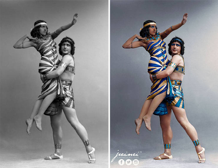 Fokin & Fokina, Cleopatra Ballet Costumes, Stockholm, 1914