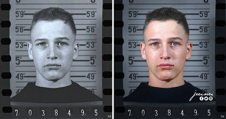 Paul Newman's Navy Enlistment Photo, 1943