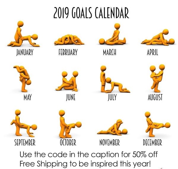 2019 goals calendar - 2019 Goals Calendar January February March April May June August September October November December Use the code in the caption for 50% off Free Shipping to be inspired this year!