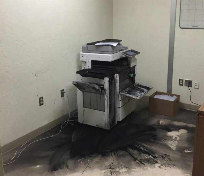 toner exploded