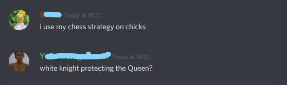 screenshot - Today at i use my chess strategy on chicks white knight protecting the Queen?