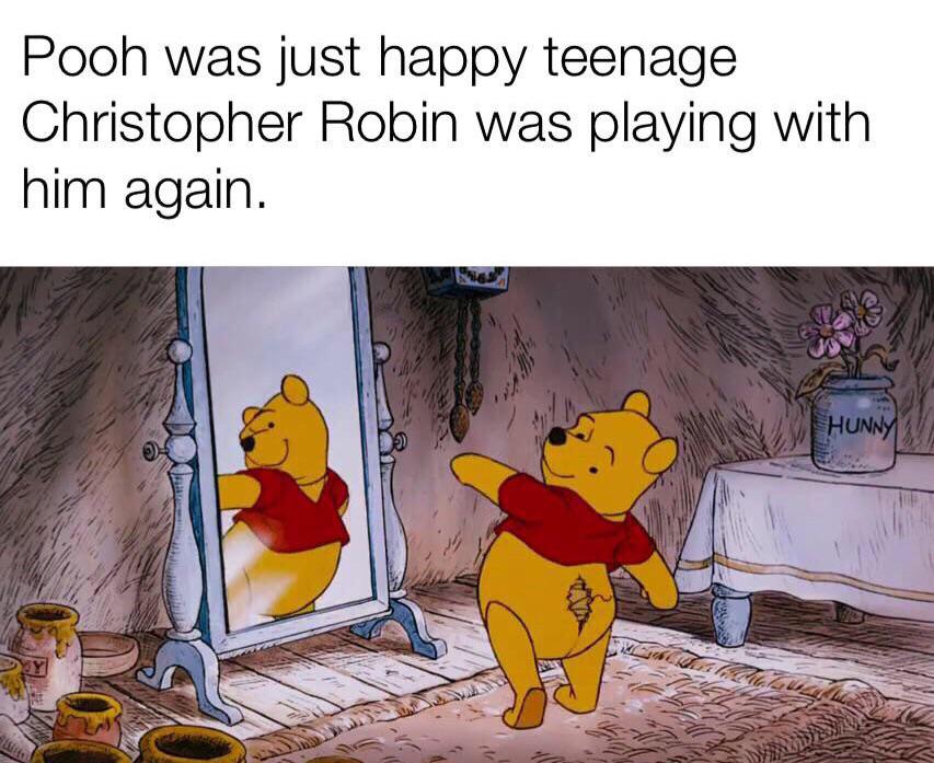 adventures of winnie the pooh - Pooh was just happy teenage Christopher Robin was playing with him again. Hunny