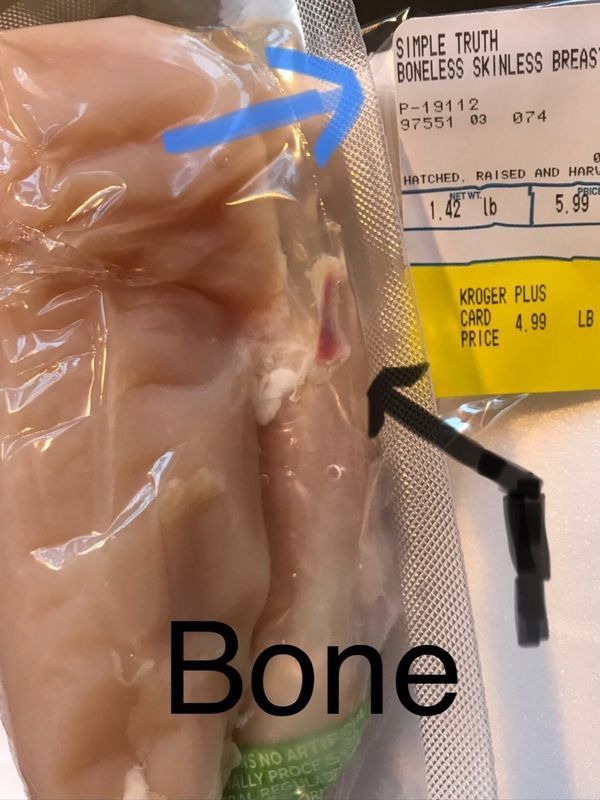 muscle - Simple Truth Boneless Skinless Breas P19112 97551 03074 Hatched. Raised And Harl 1.427"ub 5.98 Kroger Plus Card 4,99 Price Lb Bone S No Ar Ally Proce Ari 1 Regula