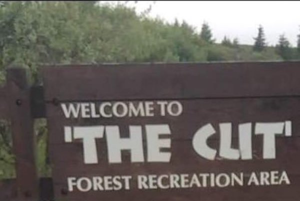 sign - Welcome To 'The Clit Forest Recreation Area