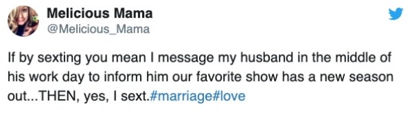 kanye west elevator tweet - Melicious Mama If by sexting you mean I message my husband in the middle of his work day to inform him our favorite show has a new season out... Then, yes, I sext.