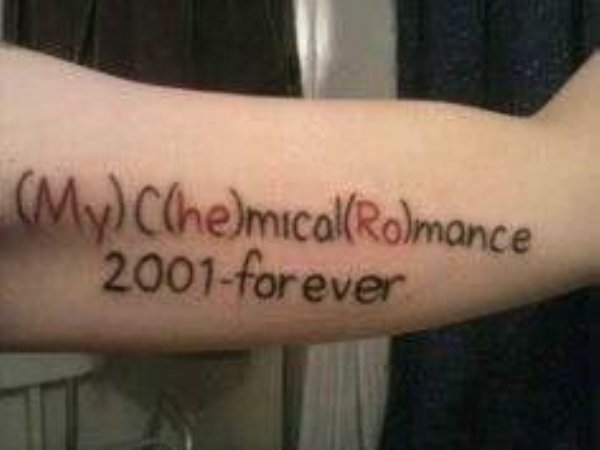 my c he mical ro mance tattoo - My Chemical Romance 2001forever