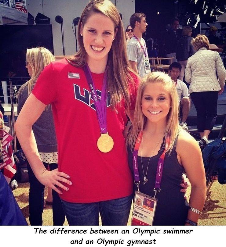 missy franklin comparison - London 2012 28 London 2012 The difference between an Olympic swimmer and an Olympic gymnast