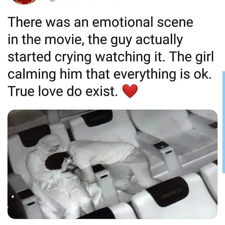 missing piece meets the big - There was an emotional scene in the movie, the guy actually started crying watching it. The girl calming him that everything is ok. True love do exist.
