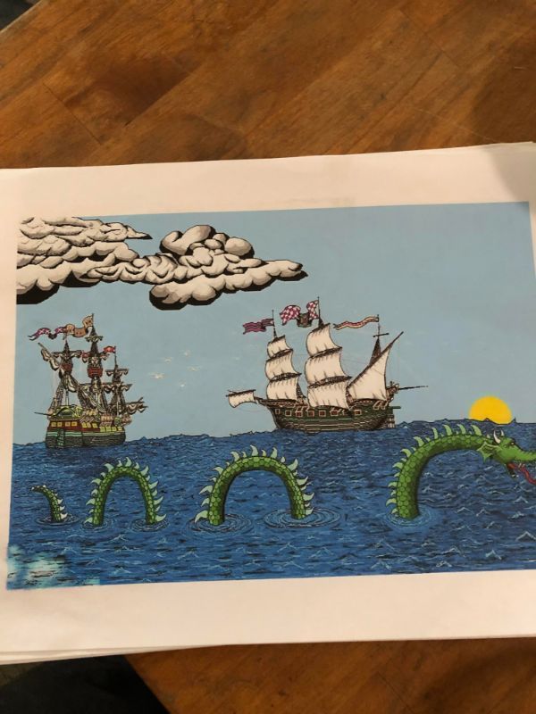 “I found an old picture my dad had drawn on Microsoft paint and printed out.”