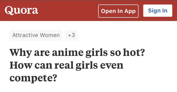 girls comments on hot guys - Quora Open In App Sign In Attractive Women 3 Why are anime girls so hot? How can real girls even compete?