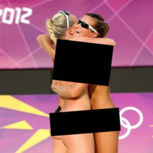 hugging beach volleyball girls - 2012