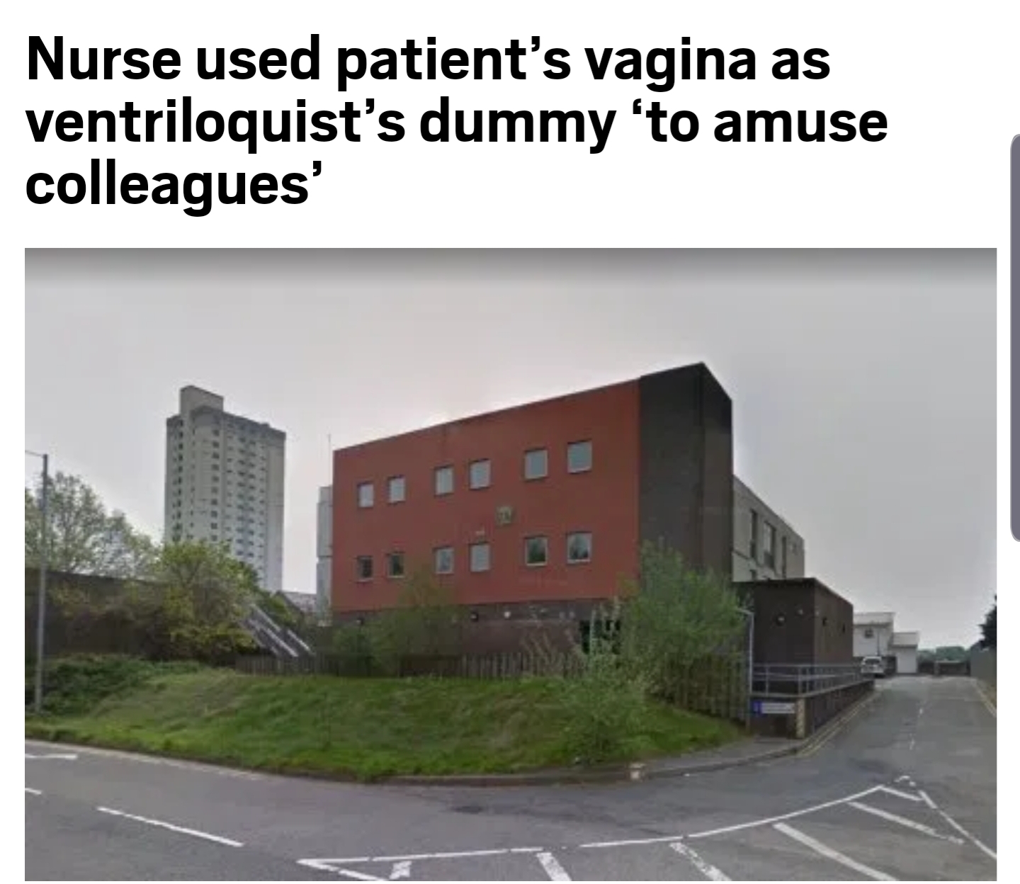 urban design - Nurse used patient's vagina as ventriloquist's dummy 'to amuse colleagues'
