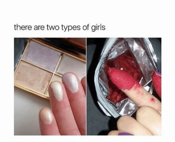 nail - there are two types of girls