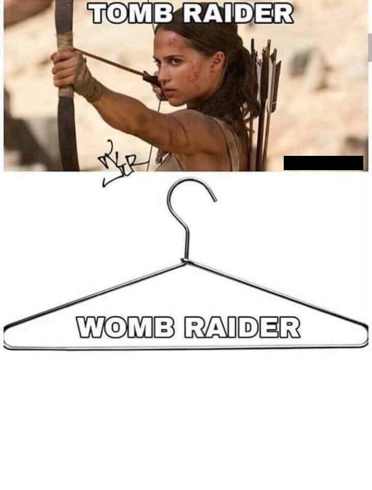 funny abortion meme - Tomb Raider Womb Raider