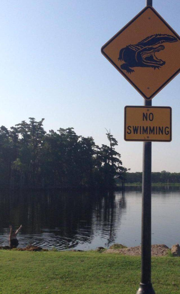act of stupidity water - No Swimming