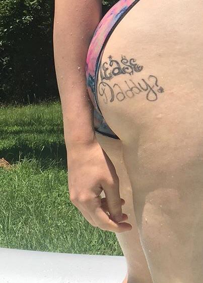 please daddy tattoo on butt