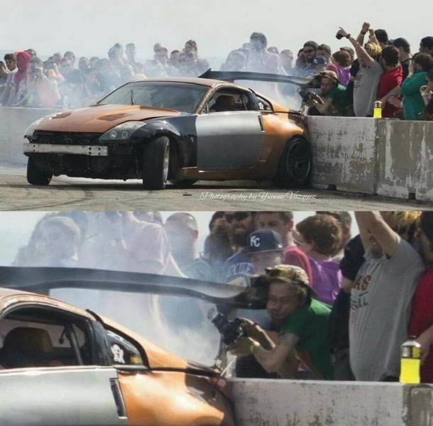 guy gets hit by drift car wing - Fotography By Chic Wazque