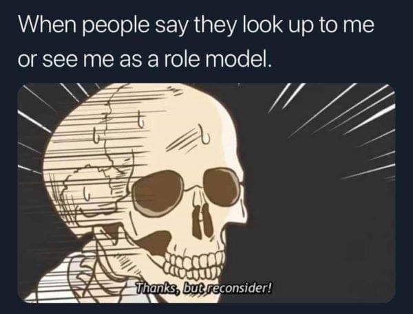 skull face bookseller honda san - When people say they look up to me or see me as a role model. Yo Loud Thanks, but reconsider!