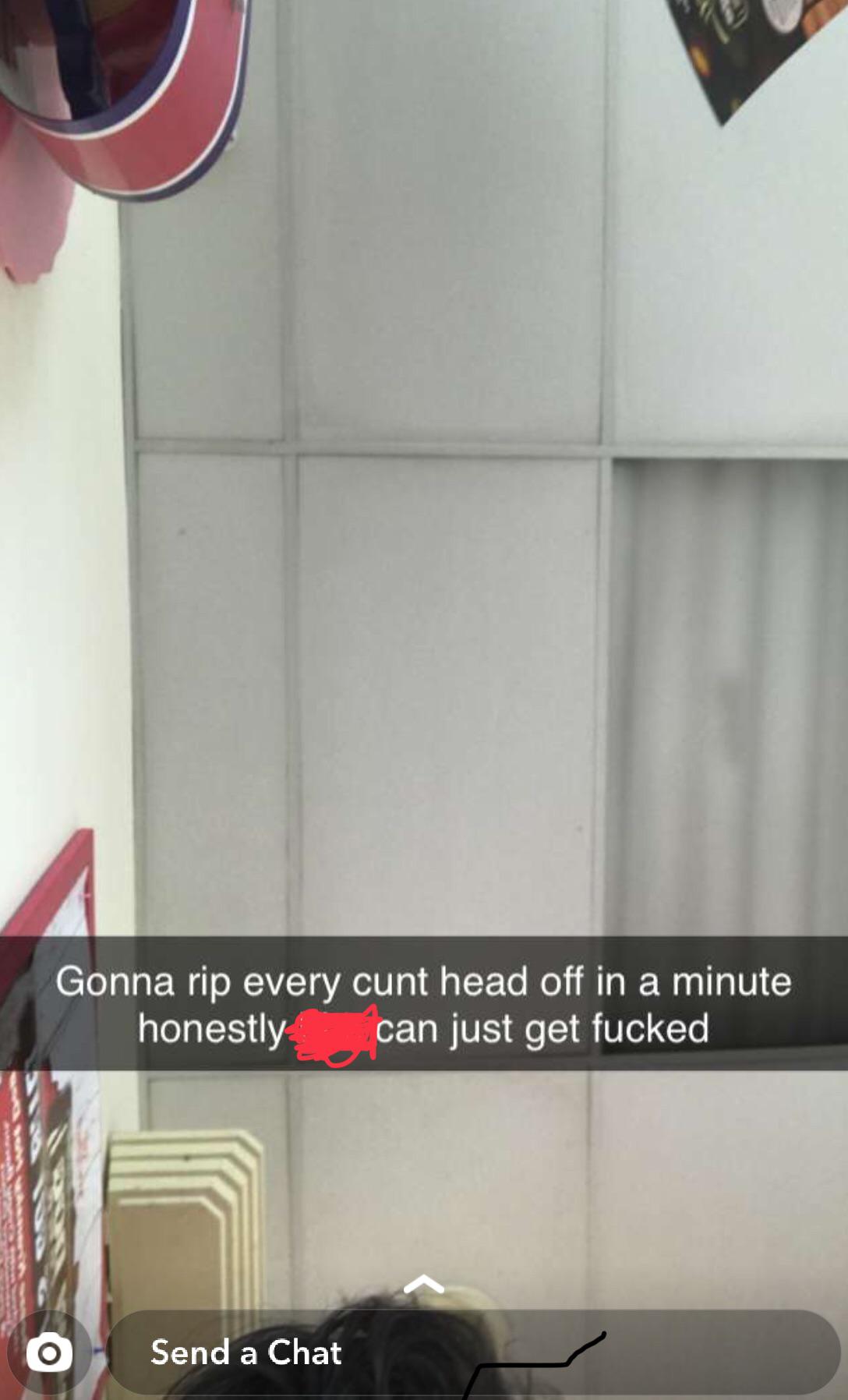 floor - Gonna rip every cunt head off in a minute honestly can just get fucked Send a Chat