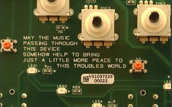 pcb easter eggs - ENC4 26 May The Music Passing Through This Device Somehow Help To Bring Just A Little More Peace To Ledi Az This Troubled World 1 . VS1037229 00022 LED4