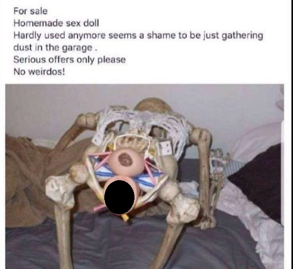organ - For sale Homemade sex doll Hardly used anymore seems a shame to be just gathering dust in the garage. Serious offers only please No weirdos!