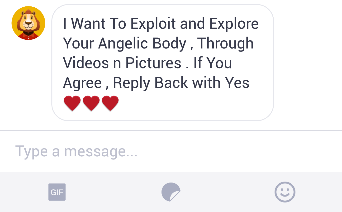 ampoule - I Want To Exploit and Explore Your Angelic Body , Through Videos n Pictures. If You Agree , Back with Yes Type a message... Gif