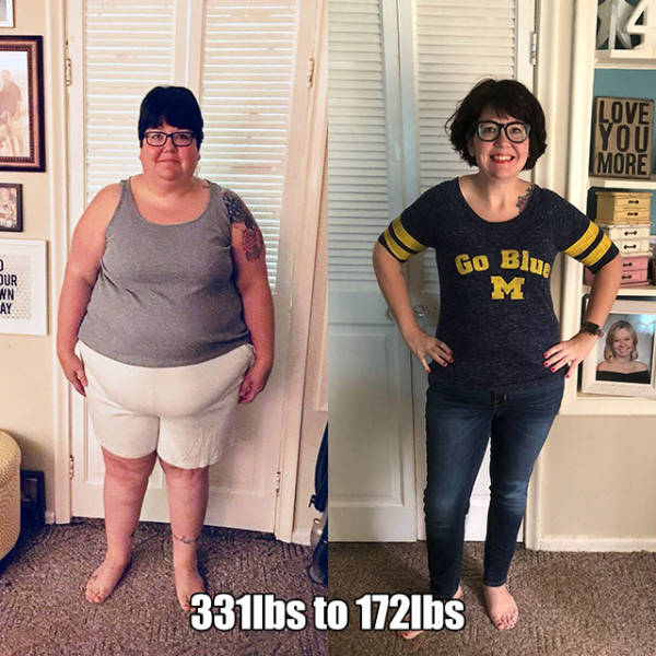 walking weight loss before and after - An Love You More Go Blue Jur Wyn Ay 331lbs to 1721bs
