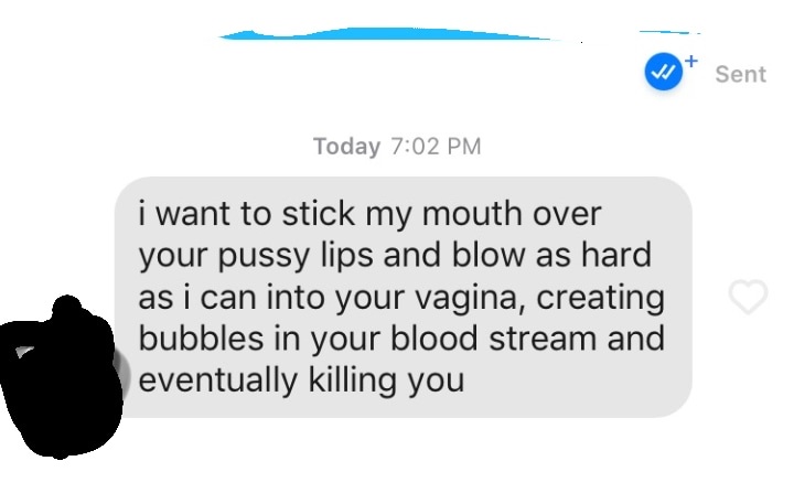 ninja valentine - Sent Today i want to stick my mouth over your pussy lips and blow as hard as i can into your vagina, creating bubbles in your blood stream and eventually killing you