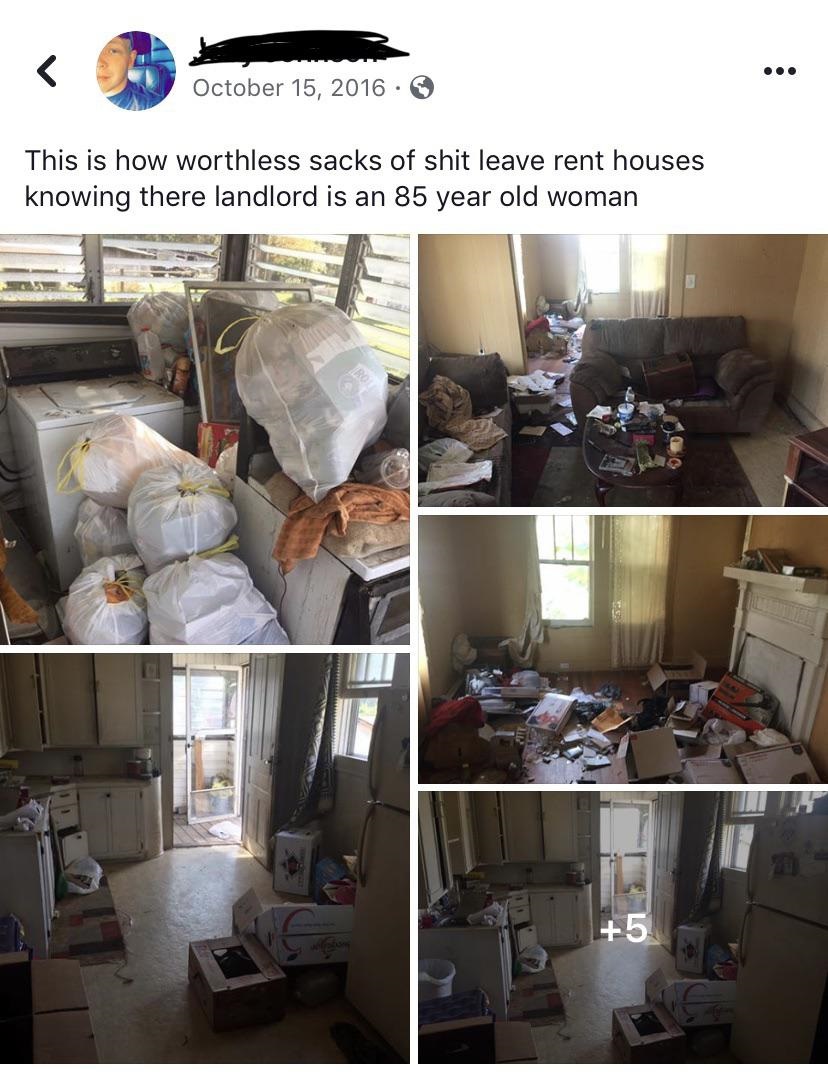 room - This is how worthless sacks of shit leave rent houses knowing there landlord is an 85 year old woman